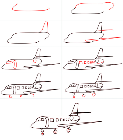 Hướng dẫn vẽ máy bay Airbus